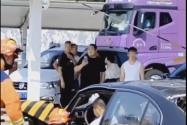济南服务区一男子被撞飞视频后续 警方通报男子被撞飞:司机油门当刹车 